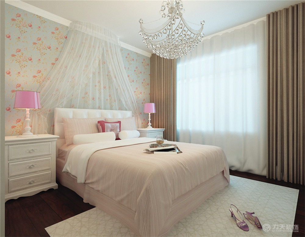 中式 三居 白领 收纳 80后 小资 卧室图片来自阳光力天装饰在时代奥城-180㎡-新中式风格的分享