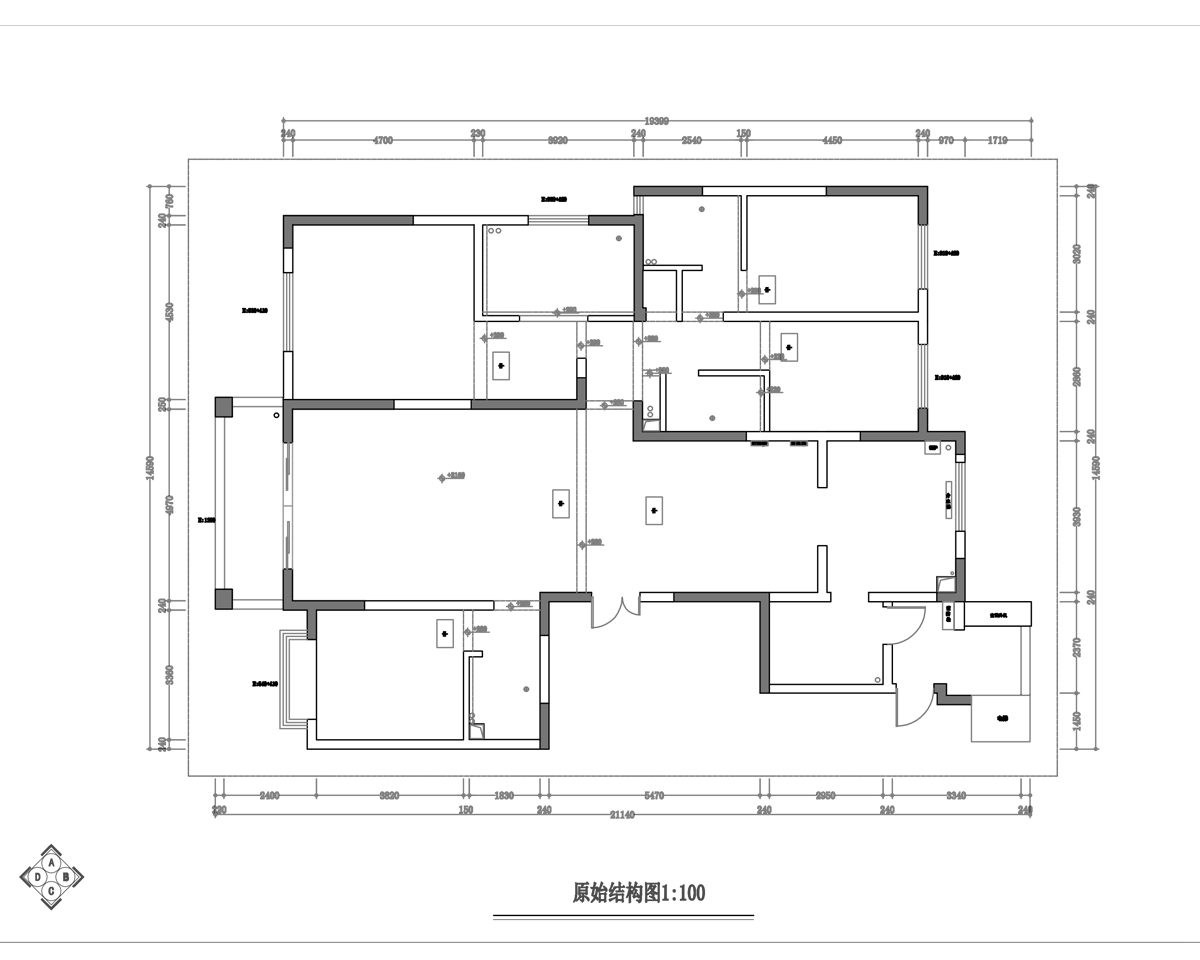 简约 二居 白领 旧房改造 户型图图片来自上海倾雅装饰有限公司在古北御庭-现代简约-三居室的分享