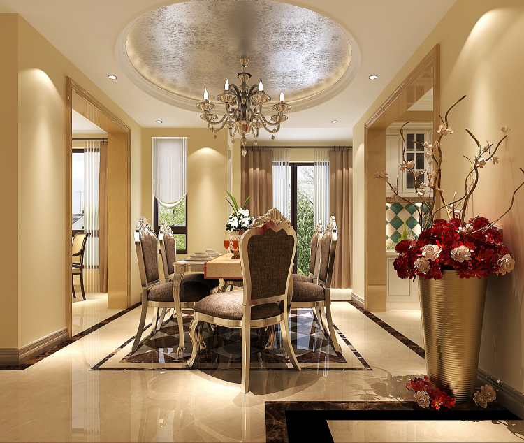 小路 高度 欧式 公寓 四居 餐厅图片来自高度国际装饰设计卢旺在绿城百合欧式公寓的分享