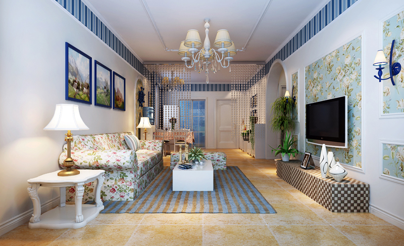丹石街区 地中海 两居室 客厅图片来自多芬宝贝在地中海风格的分享
