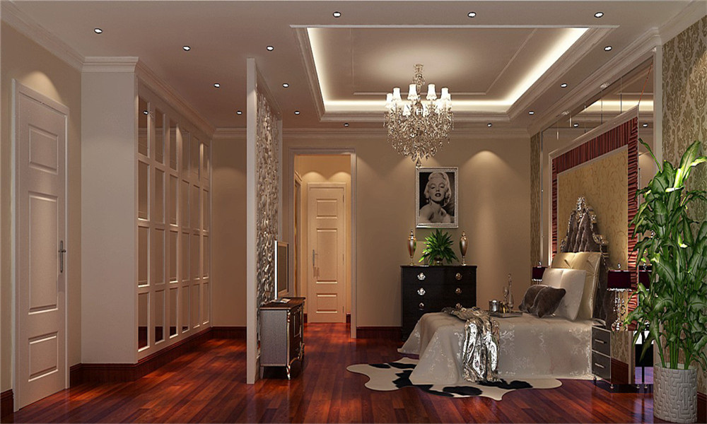 简约 欧式 三居 别墅 小资 卧室图片来自高度工程装饰设计在潮白河孔雀城的分享