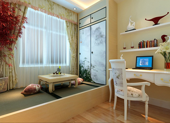 卧室图片来自xushuguang1983在60平米暖黄色调温馨田园两居婚房的分享