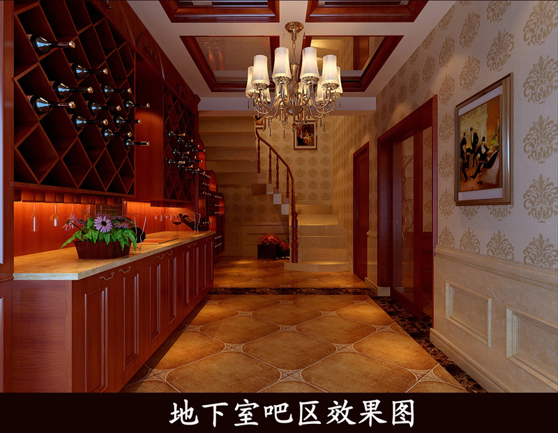 楼梯图片来自上海倾雅装饰有限公司在南郊别墅-混合型风格-三居室的分享