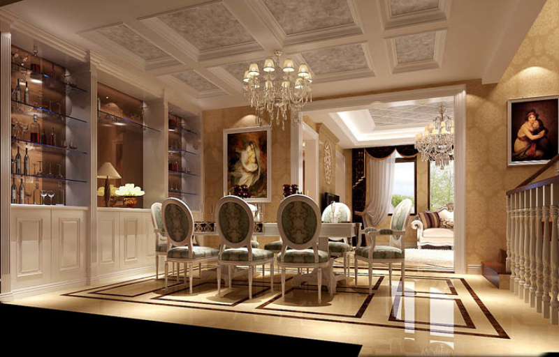 欧式 别墅 白领 收纳 80后 小资 餐厅图片来自北京高度装饰设计王鹏程在中海尚湖世家欧式风格案例的分享