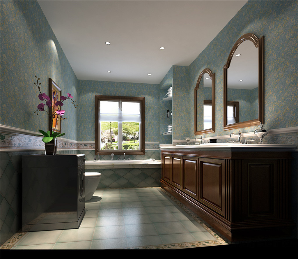 卫生间图片来自高度国际别墅装饰设计在潮白河孔雀城托斯卡纳装饰设计的分享