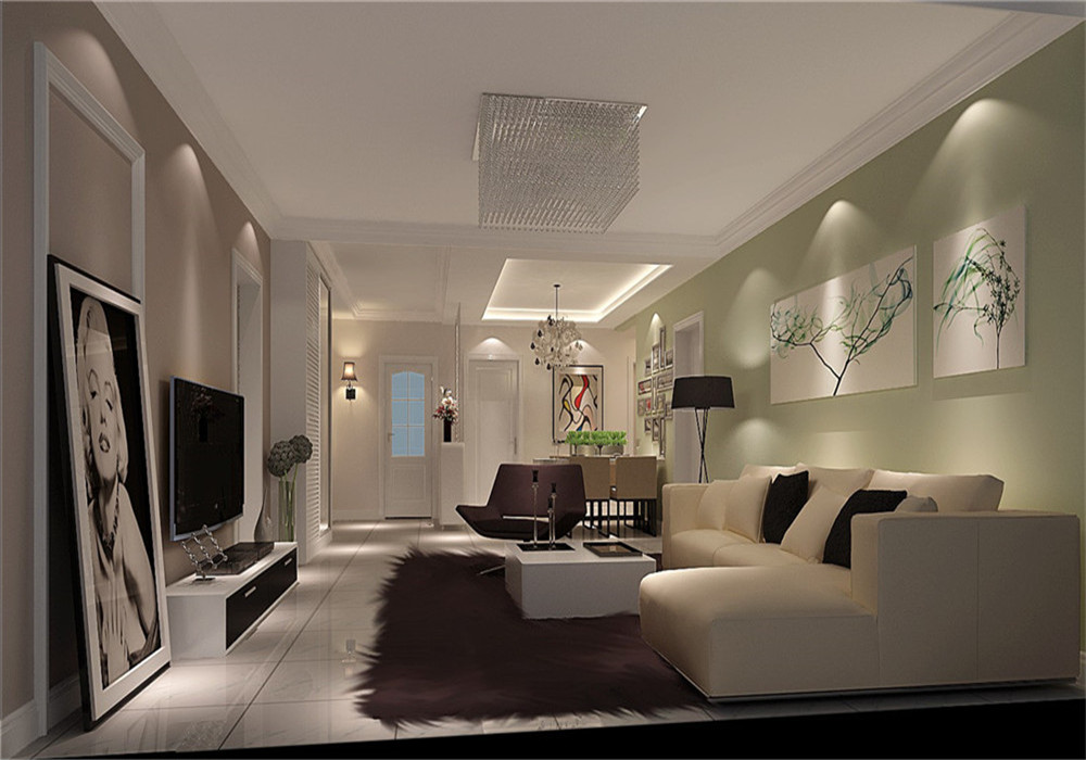 简约 小资 80后 白领 三居 客厅图片来自高度工程装饰设计在长滩壹号-小资首选的分享