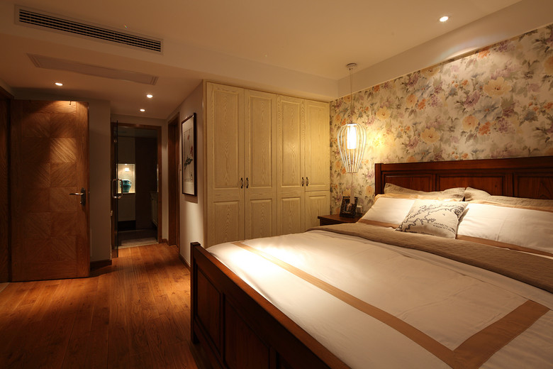新中式 卧室图片来自家装大管家在如兰似茶 140平新中式时尚4居室的分享