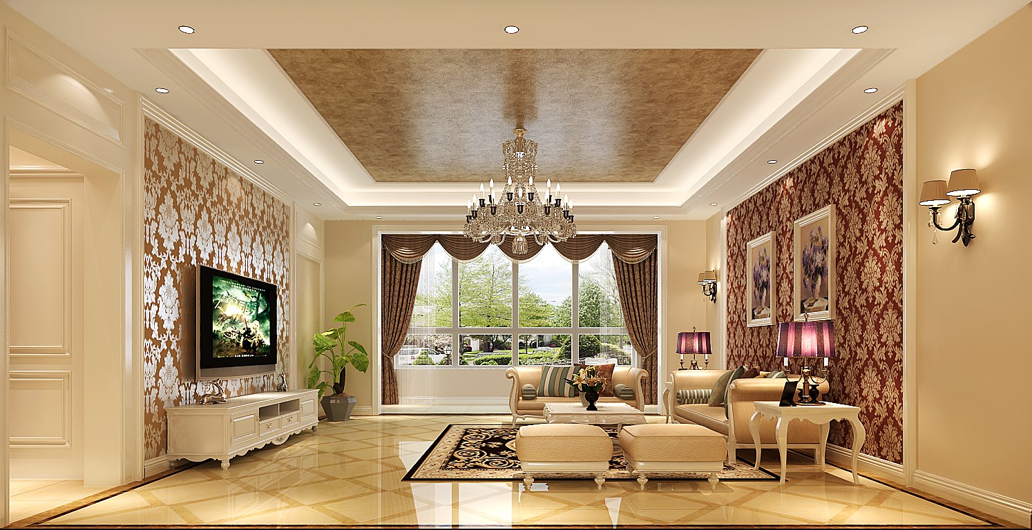 简欧 K2百合湾 三居 高度国际 装饰设计 客厅图片来自高度国际别墅装饰设计在K2百合190平米湾装饰设计的分享