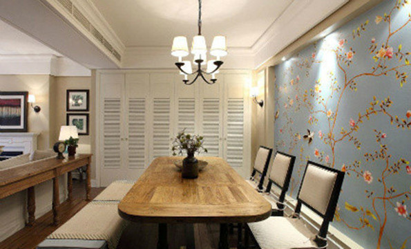 混搭 美式 优雅 舒适 简约 餐厅图片来自华埔装饰公司--江旭在舒适优雅混搭的家的分享