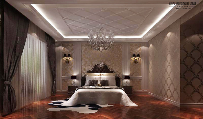 欧式 高度 设计案例 典雅 高贵 卧室图片来自高度国际装饰华华在古典欧式风格地华侨城的分享