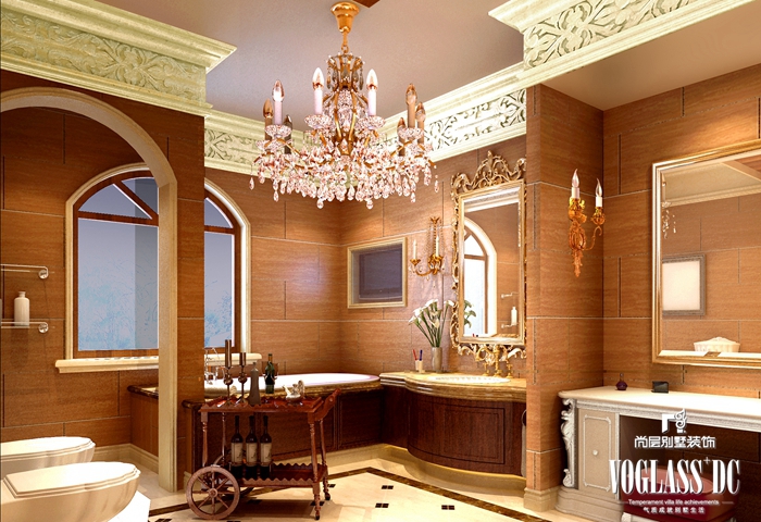 欧式 别墅 巴洛克 客厅 餐厅 卧室 厨房 卫生间图片来自北京别墅装修案例在2500平巴洛克奢华到极致的分享