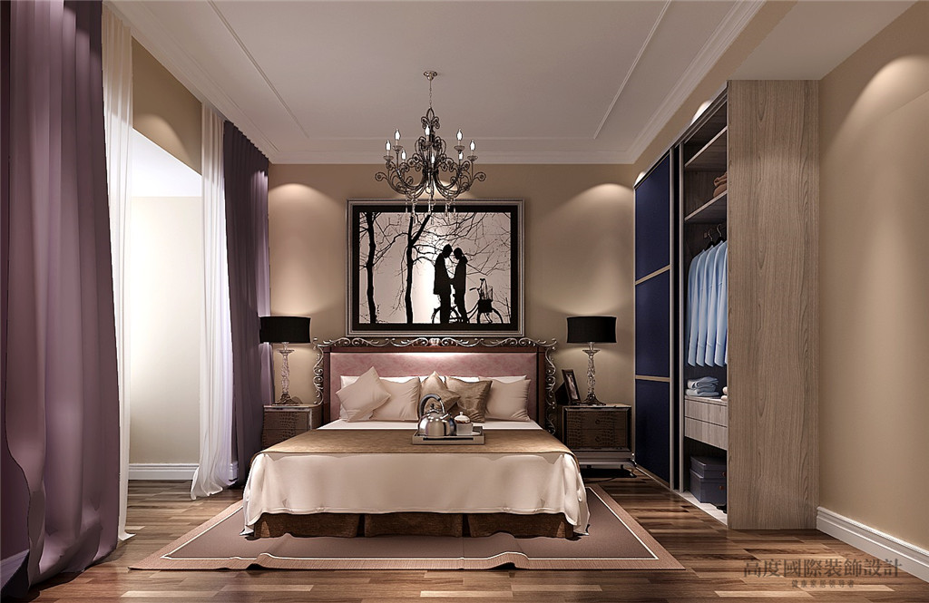 润泽公馆 小资 80后 卧室图片来自高度国际别墅装饰设计在润泽公馆88平米温馨之家的分享