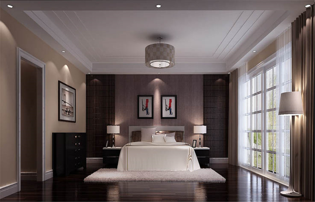 欧式 独栋别墅 效果图 设计案例 卧室图片来自高度国际设计装饰在领秀新硅谷380㎡独栋别墅的分享
