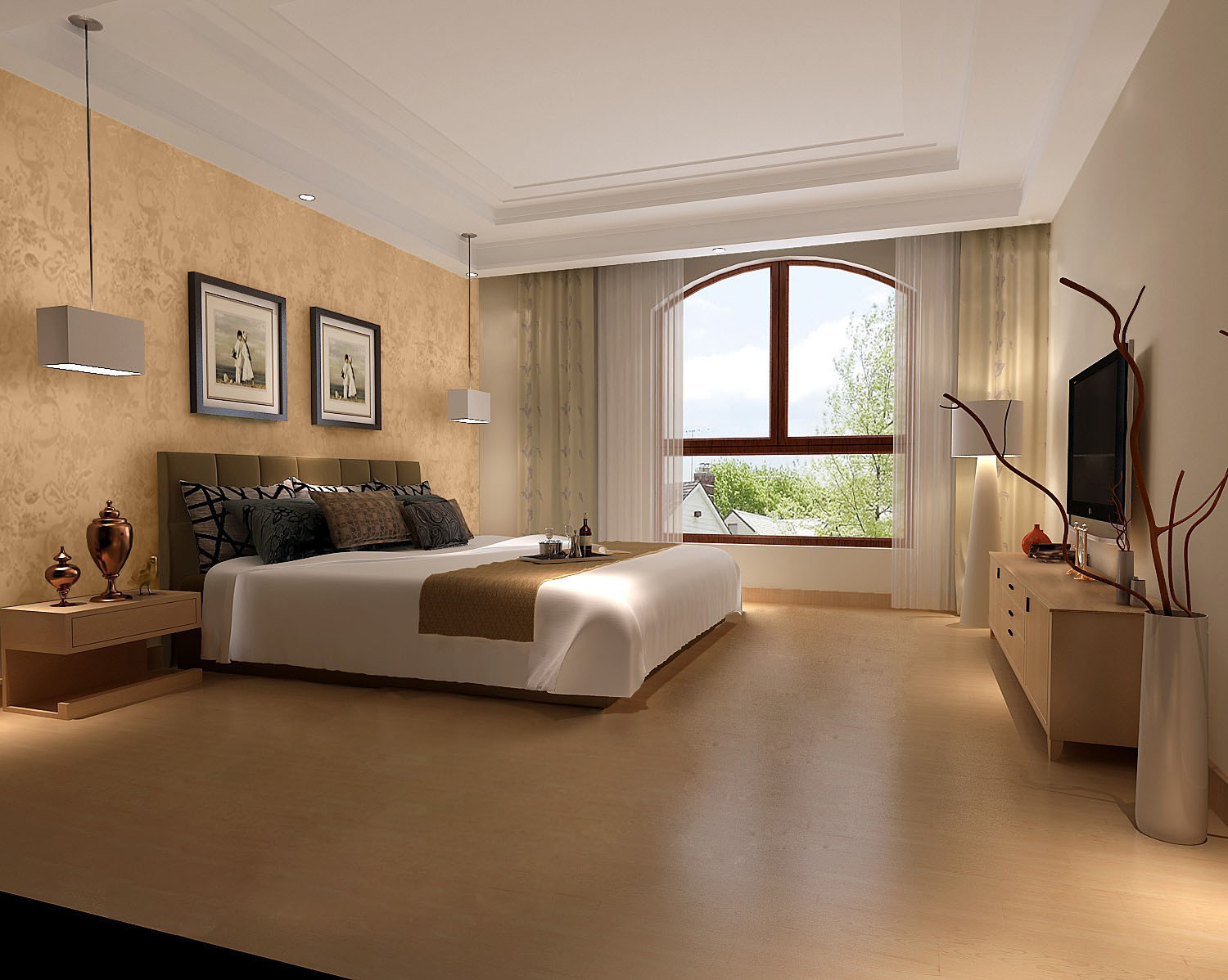 简约 欧式 床 卧室图片来自zy_xzb在中铁花语城 简欧180平米公寓的分享