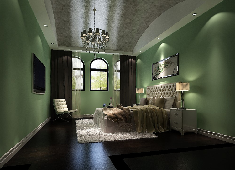 现代简约 效果图 设计案例 别墅 卧室图片来自高度国际设计装饰在传统风韵与现代舒适完美地融合的分享