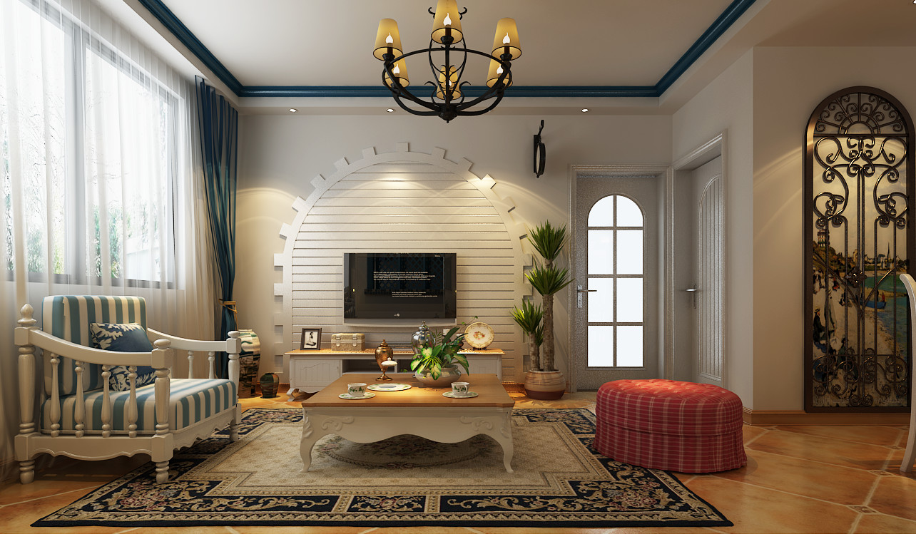 客厅图片来自用户2652703143在方圆创世90平两居浪漫地中海设计的分享
