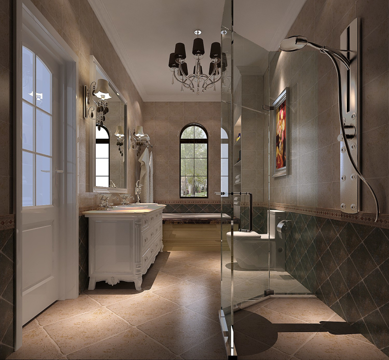 小路 高度 美式 叠拼别墅 卫生间图片来自高度国际装饰设计卢旺在简美的叠拼别墅的分享