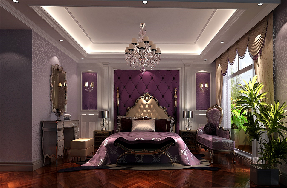 奢华 欧式 跃层 卧室图片来自高度国际装饰韩冰在鲁能七号院200平米奢华欧式的分享