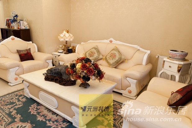 客厅图片来自吴少山在米白色调】白嫩温馨结婚新房设计的分享