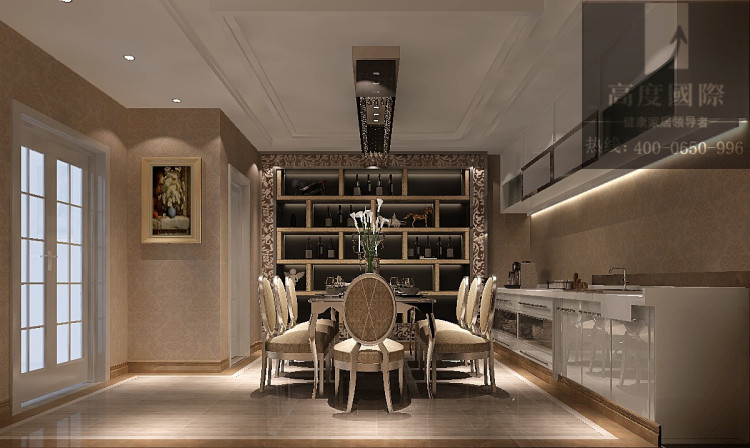 餐厅图片来自高度国际装饰设计卢旺在西山壹号院 欧式277平的分享