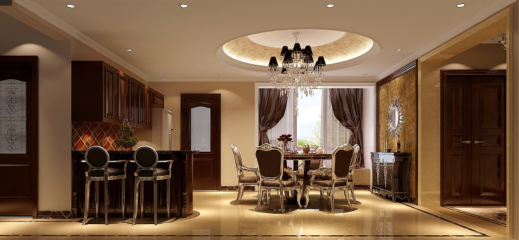 小路 高度 欧式 公寓 小资 餐厅图片来自高度国际装饰设计卢旺在御翠尚府  190平欧式公寓的分享