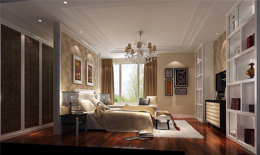 别墅 8喱岛 现代中式 装修设计 卧室图片来自高度国际别墅装饰设计在8哩岛别墅装饰设计的分享