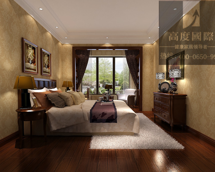 卧室图片来自高度国际装饰设计卢旺在西山壹号院 欧式277平的分享