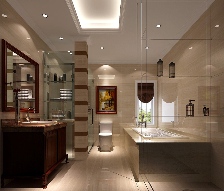 欧式 公寓 设计案例 效果图 卫生间图片来自高度国际设计装饰在中铁花语城欧式风格的分享