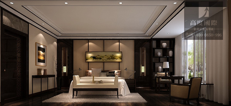 小路 高度 新中式 公寓 卧室图片来自高度国际装饰设计卢旺在西山壹号院 280平 新中式的分享