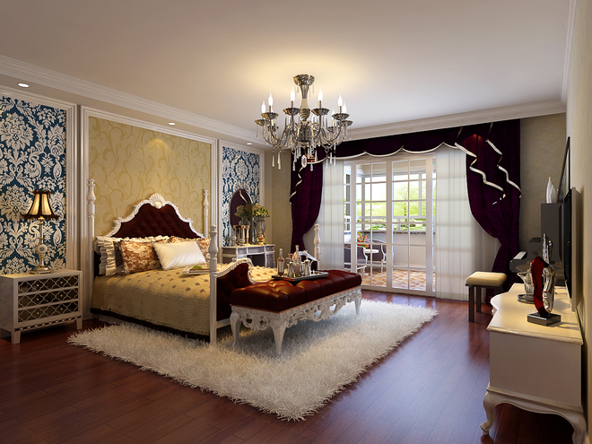 新古典 简约 三居 卧室图片来自陈小迦在古典式阳光美宅的分享