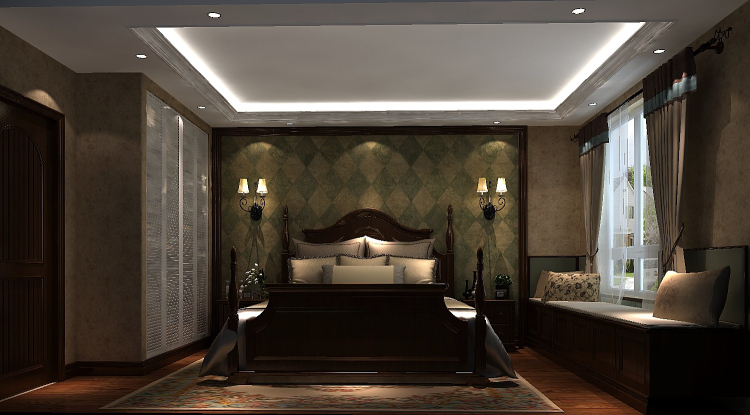 小路 高度 欧式 公寓 卧室图片来自高度国际装饰设计卢旺在长滩壹号105托斯卡纳的分享
