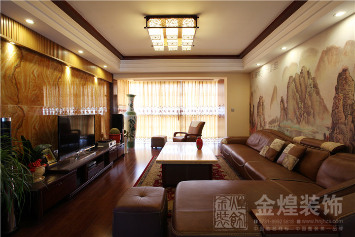 中式 客厅图片来自成都金煌装饰在端庄丰华的东方式精神境界的分享