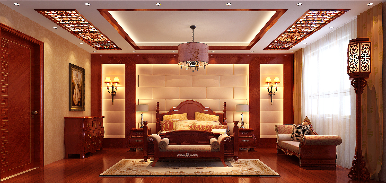 中式 别墅 80后 小资 白领 卧室图片来自高度国际装饰舒博在总监设计作品的分享