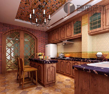 田园 美式 别墅 厨房图片来自瑞丽装饰在森系高尔国际的分享