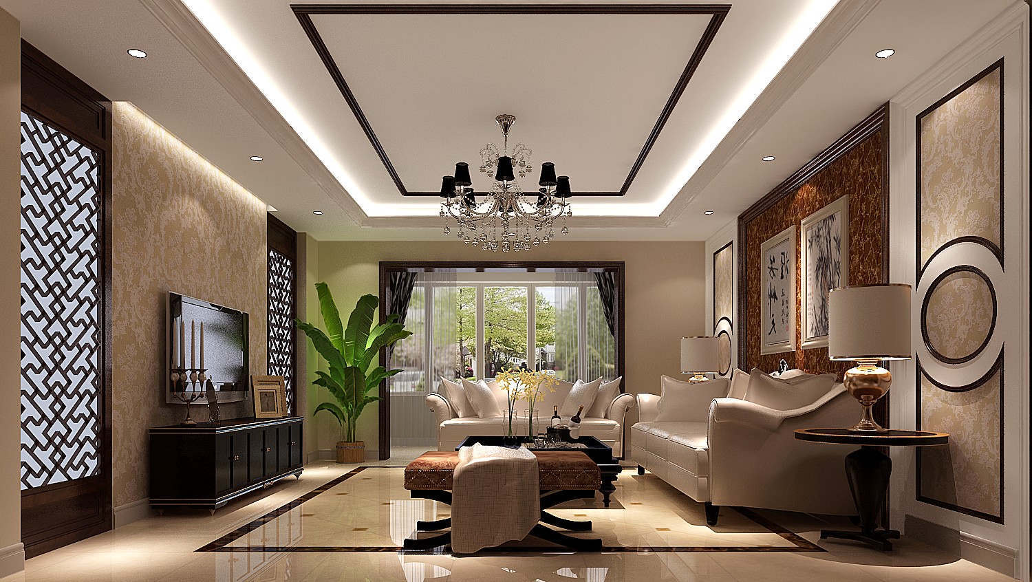 混搭 公寓 白领 80后 小资 高度国际 肖魁 中式 客厅图片来自高度国际装饰舒博在中式的王者、灵魂的节奏的分享