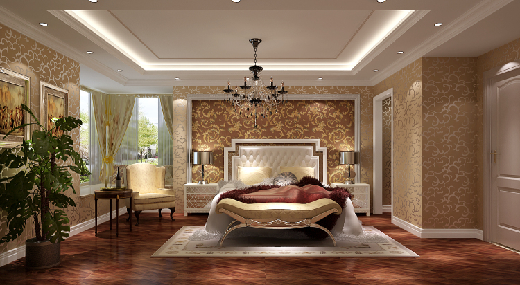 简约 欧式 公寓 案例 卧室图片来自高度国际设计装饰在正源·尚峰尚水简欧风格案例的分享