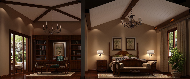 别墅装修 别墅 卧室 卧室图片来自专业别墅设计工作室在龙湖香醍漫步托斯卡纳风格案例的分享