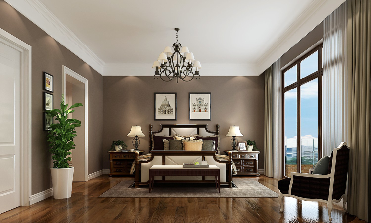 简约 美式 案例 公寓 卧室图片来自高度国际设计装饰在果岭classs简约美式案例的分享