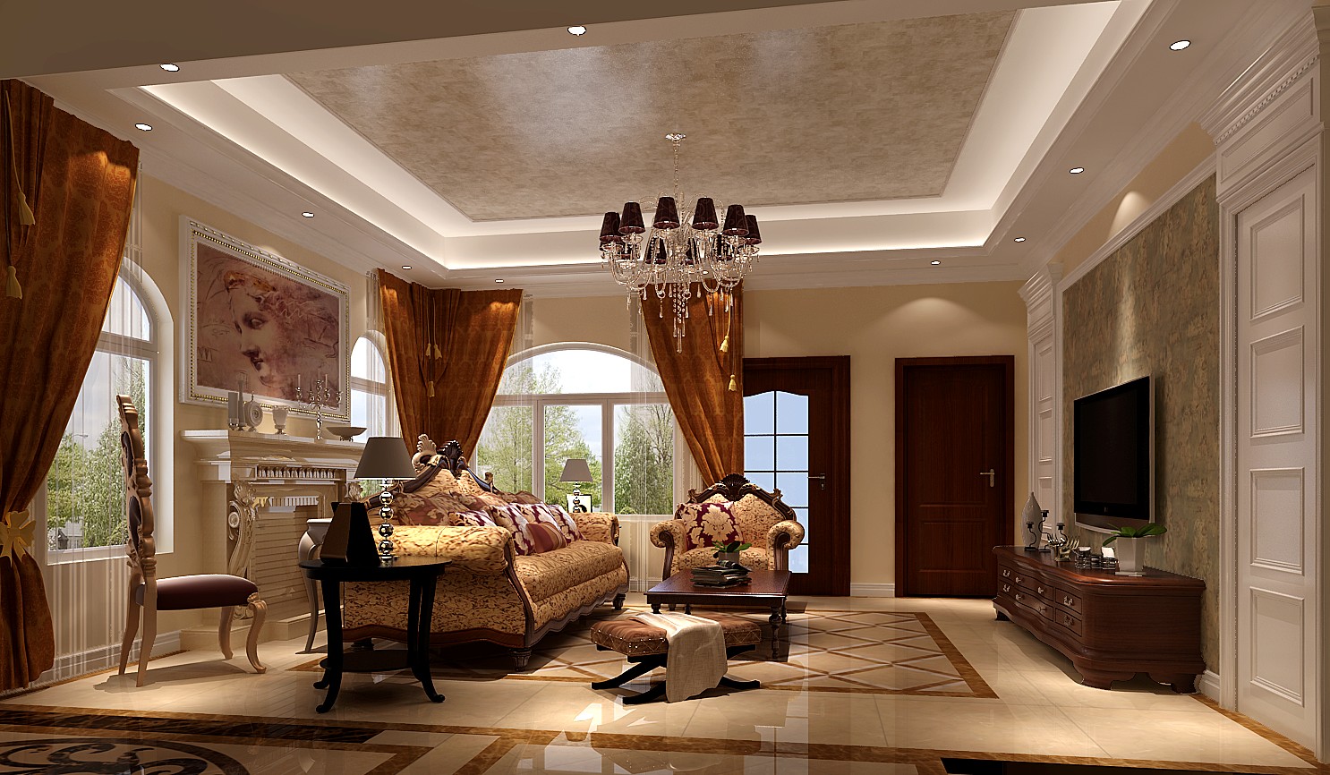 欧式 别墅 白领 小资 简约 客厅图片来自沙漠雪雨在香江别墅420欧式风格独栋的分享