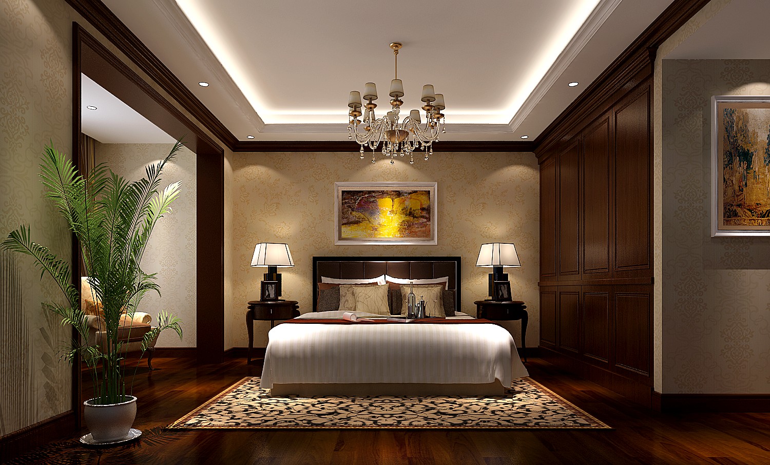 混搭 公寓 白领 80后 小资 高度国际 肖魁 中式 卧室图片来自高度国际装饰舒博在中式的王者、灵魂的节奏的分享