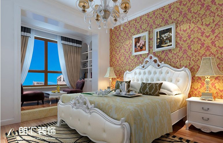 朗汇装饰 简欧风格 设计师作品 小区作品 卧室图片来自陕西朗汇装饰在温馨生活，品位纯净高雅的分享