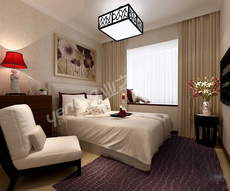 新汇华庭 业之峰 中式 简约 两室 卧室图片来自业之峰装饰李鑫在新汇华庭80平米中式风格的分享
