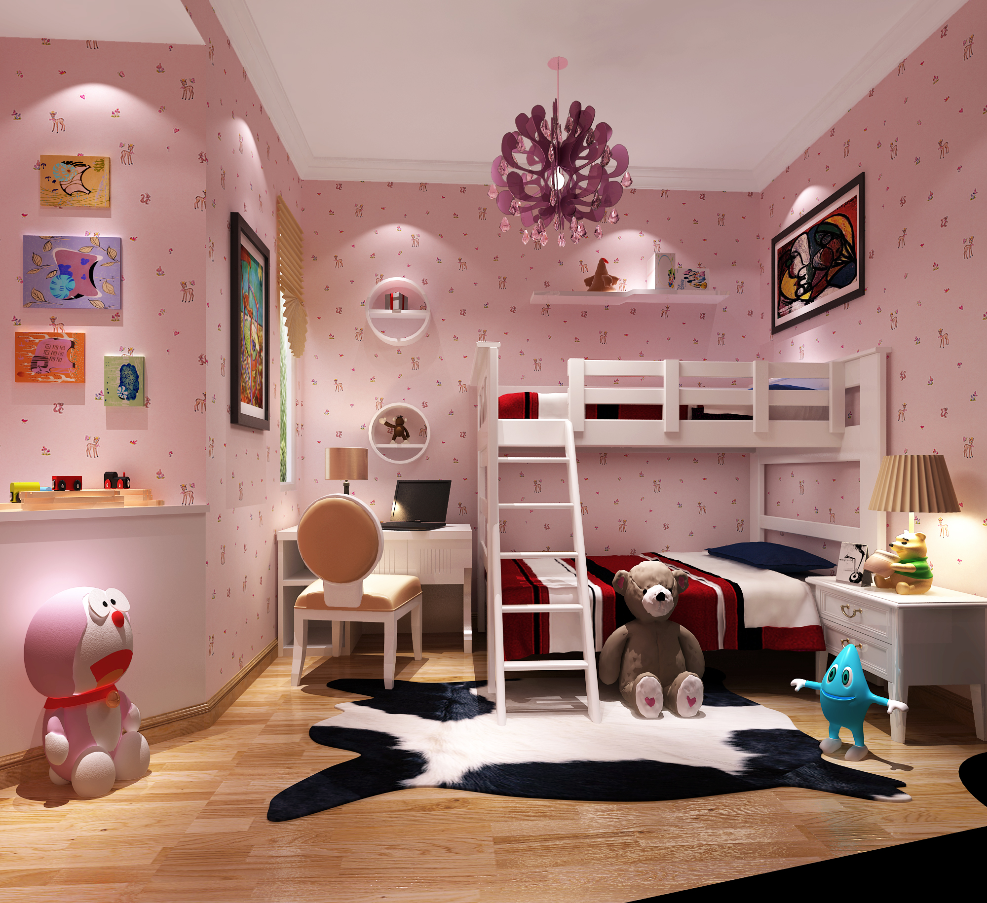 欧式 简约 公寓 案例 效果图 儿童房图片来自高度国际设计装饰在红山世家简欧风格案例的分享