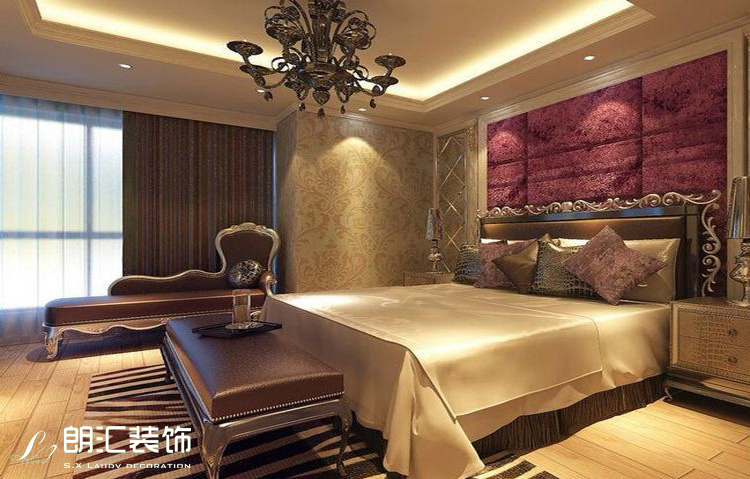 简欧风格 设计师作品 朗汇装饰 小区案例 卧室图片来自陕西朗汇装饰在温馨而不炫耀的欧式空间的分享