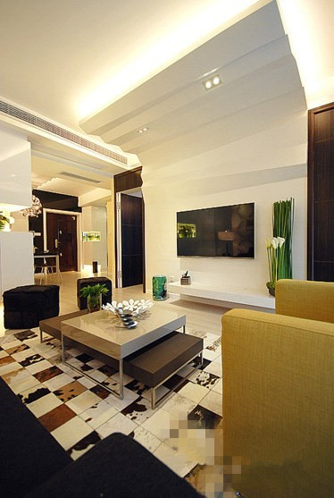 元度家居汇 三居室 现代 装修 设计 客厅图片来自元度家居汇官方博客在多角度打造92平时尚现代居的分享