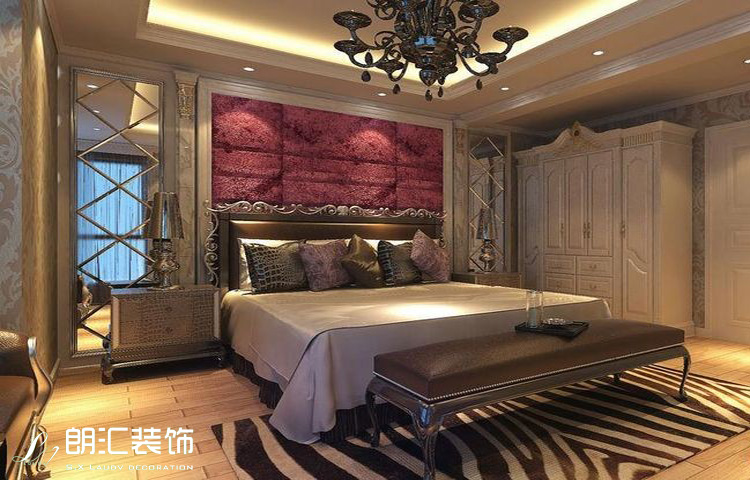 简欧风格 设计师作品 朗汇装饰 小区案例 卧室图片来自陕西朗汇装饰在温馨而不炫耀的欧式空间的分享