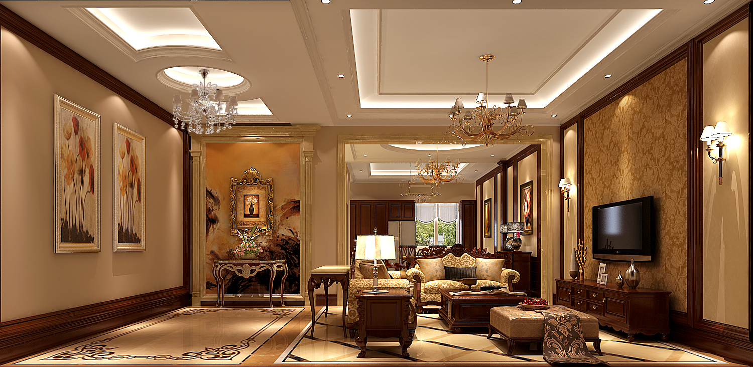 小路 高度 简欧 联排别墅 客厅图片来自高度国际装饰设计卢旺在漂亮的简欧风格的分享