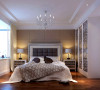 红山世家130㎡简欧风格主卧室效果图。