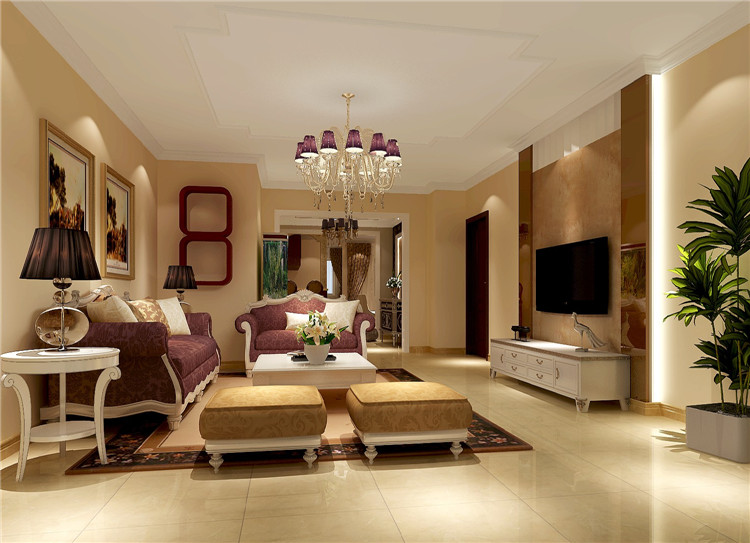 简约 欧式 公寓 案例 客厅图片来自高度国际设计装饰在中海香克林简欧风格设计案例的分享