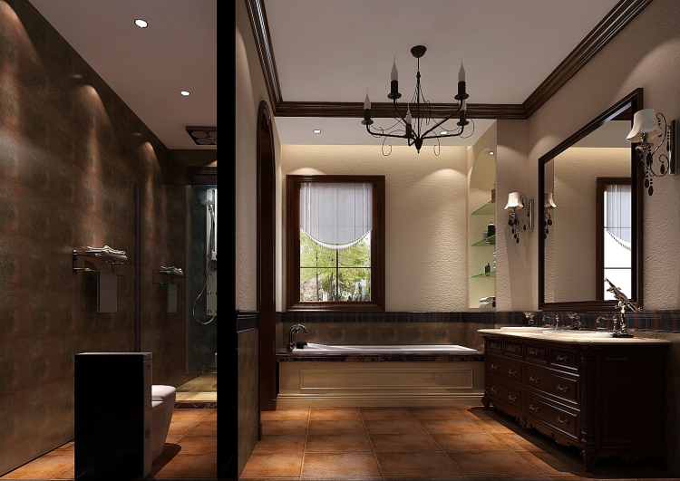 别墅装修 别墅 卫生间 卫生间图片来自专业别墅设计工作室在龙湖香醍漫步托斯卡纳风格案例的分享